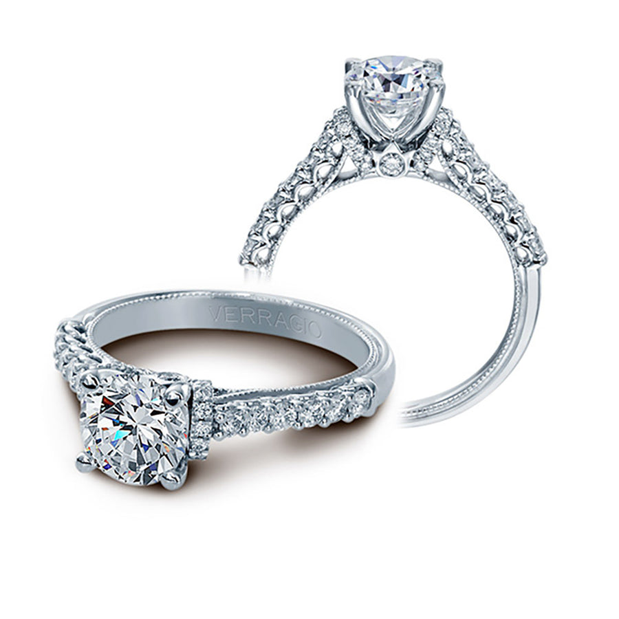 Verragio 14k White Gold 0.45ct Diamond Semi Mount Engagement Ring