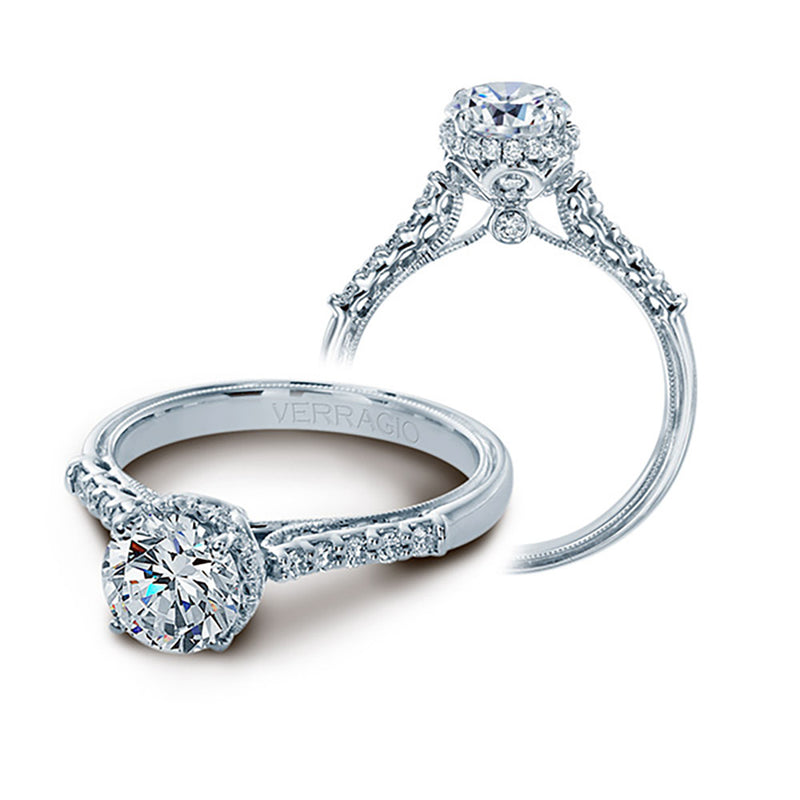 Verragio 14k White Gold 0.45ct Diamond Semi Mount Engagement Ring