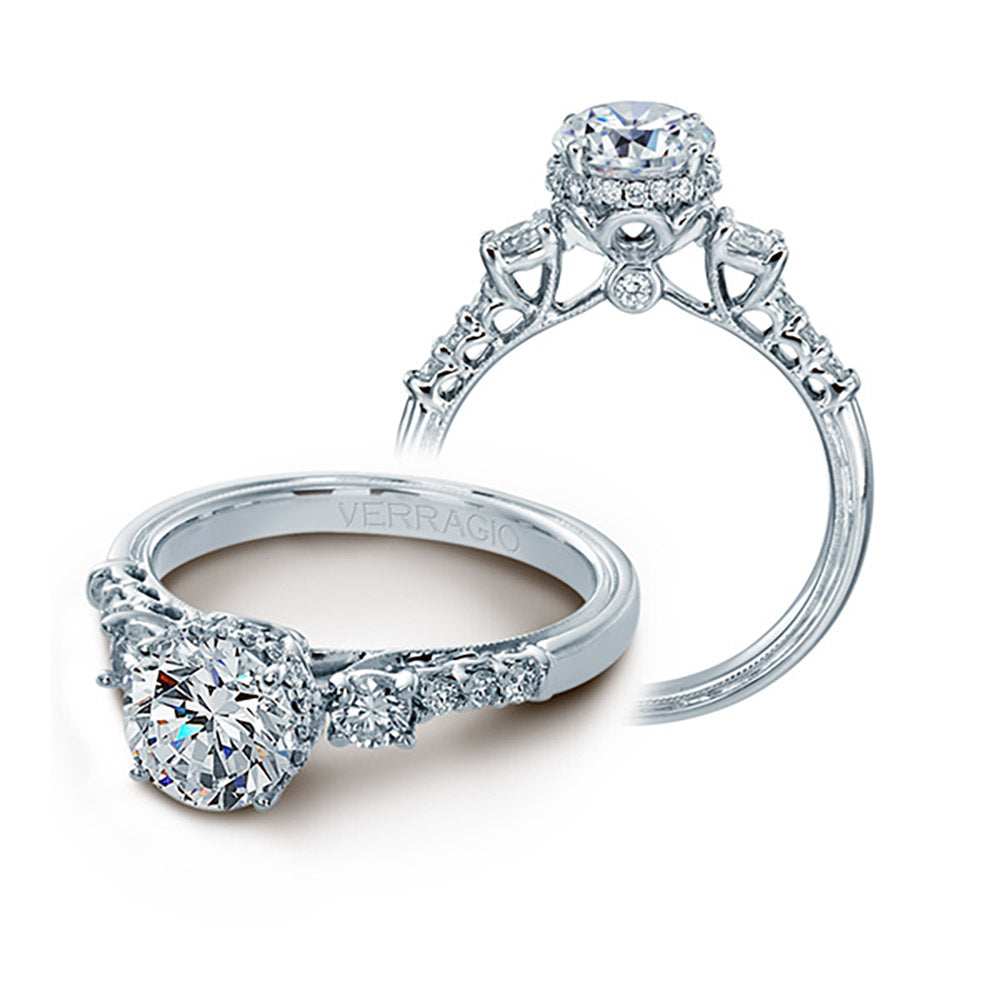 Verragio 14k White Gold 0.45ct Diamond Semi Mount Engagement Ring
