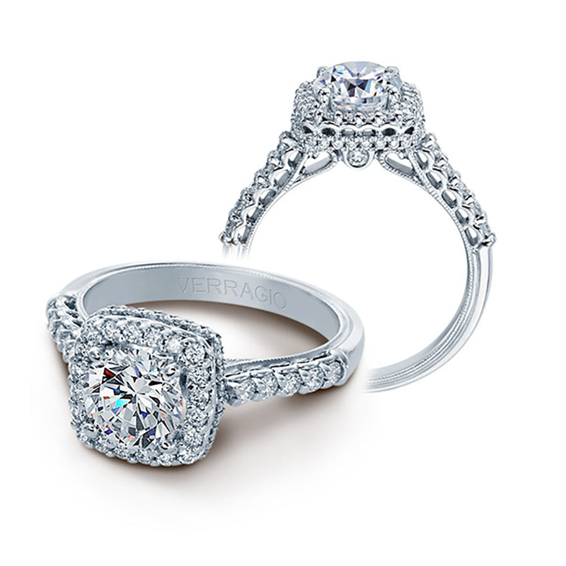 Verragio 14k White Gold 0.60ct Diamond Semi Mount Engagement Ring