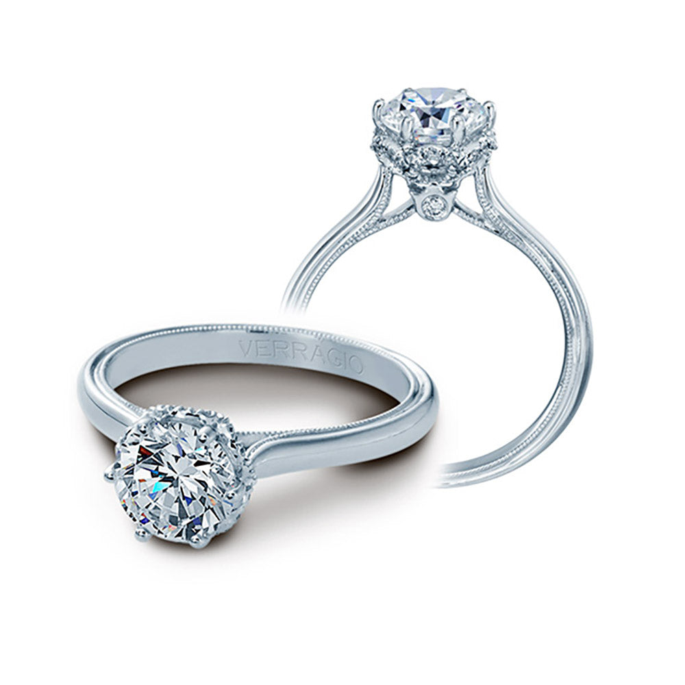 Verragio 14k White Gold 0.10ct Diamond Semi Mount Engagement Ring